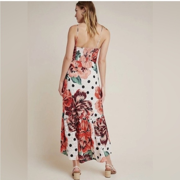 Farm Rio Riviera Eyelet Maxi Dress Size 6 - Picture 2 of 8